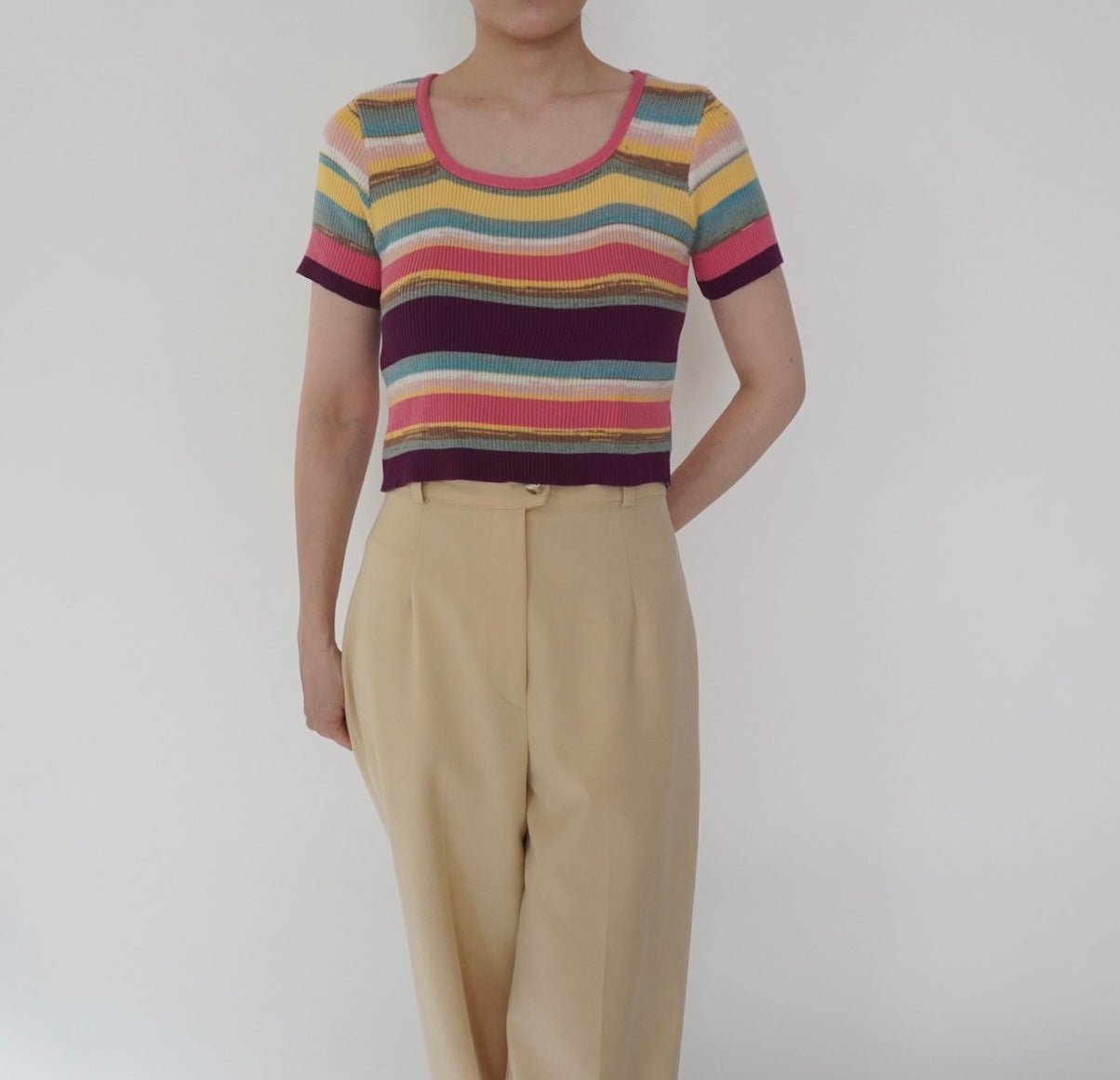 90s Multi Striped Top