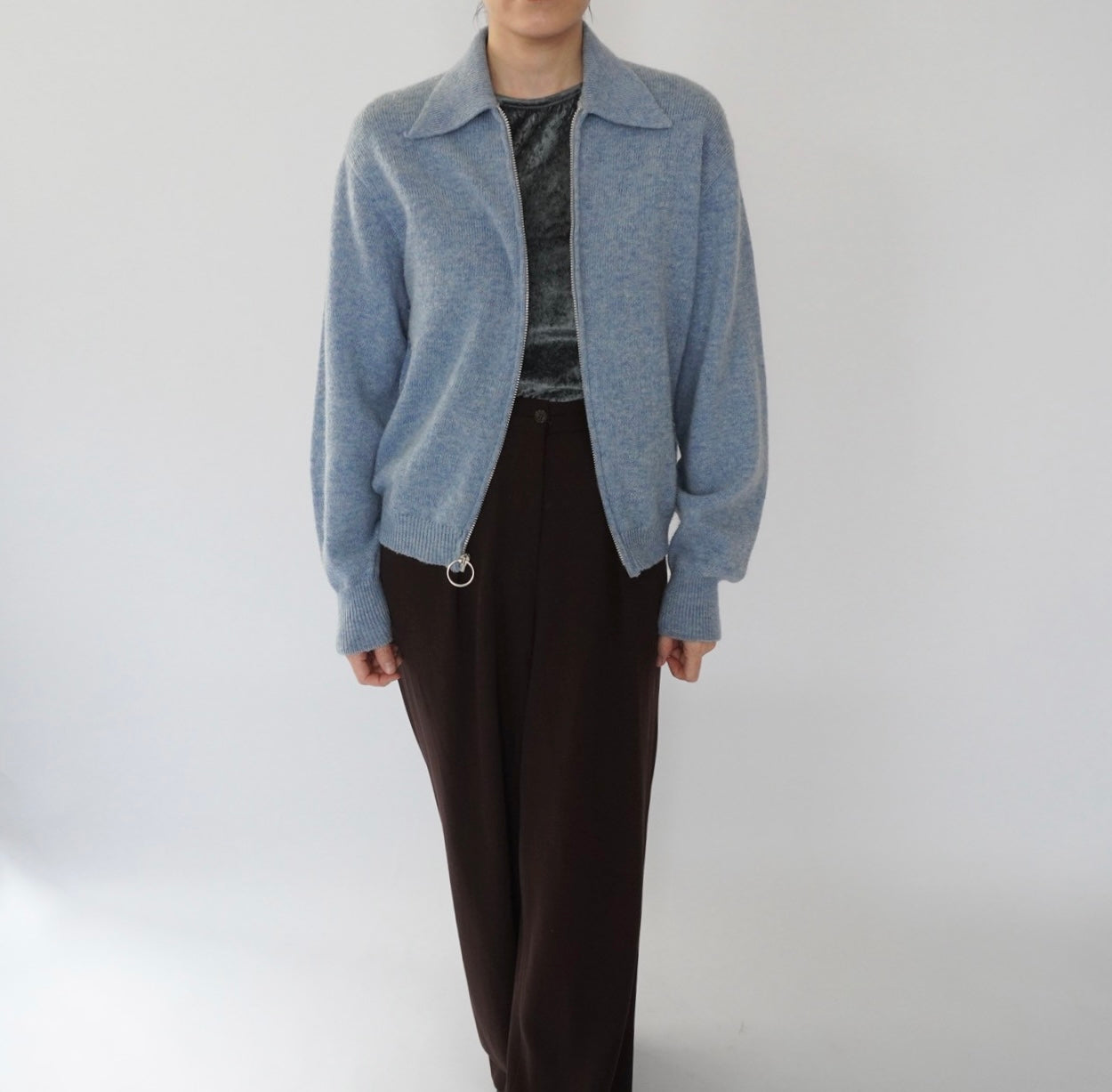 70s Ring Zip Knit