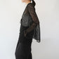 90s Black Sheer Design Top