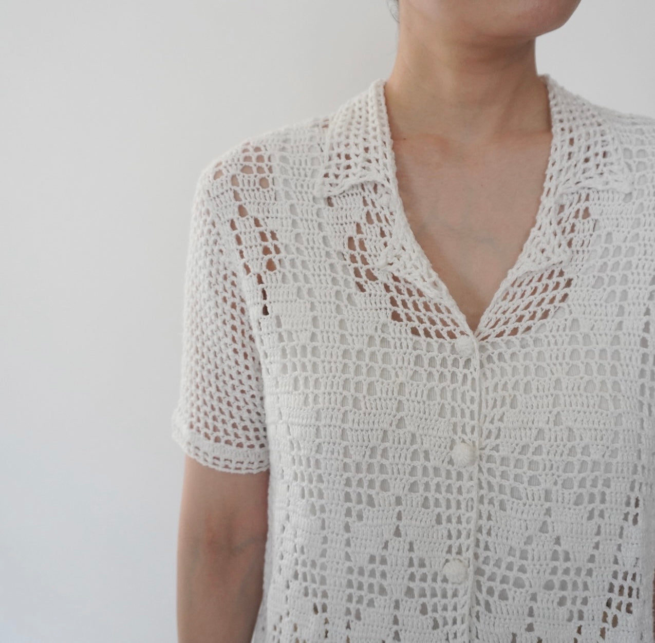90s Crochet Shirt