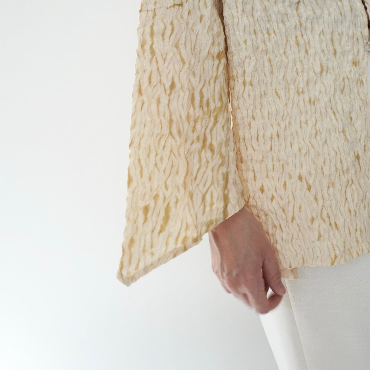 90s Pleated Silk Blouse