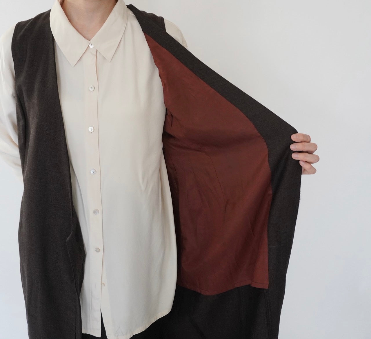 80s Sleeveless Wrap Dress