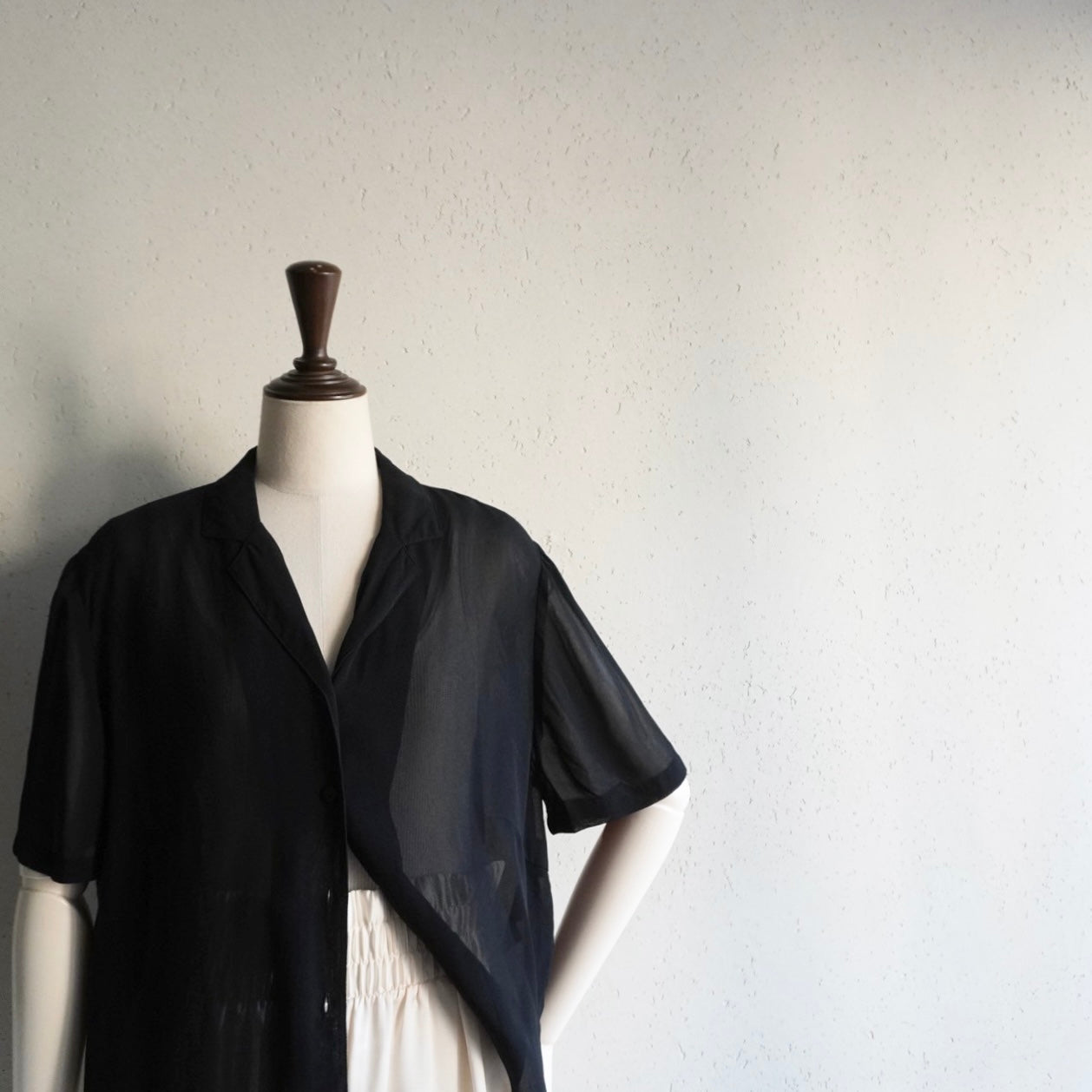 90s EURO Black Sheer Shirt