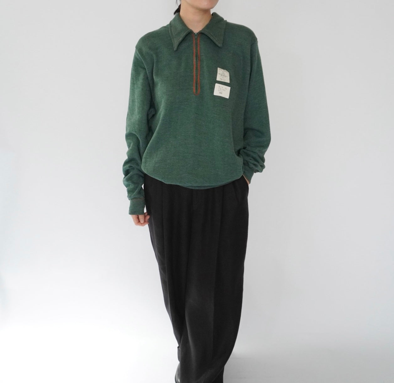 70s "Sears"  Half-Zip Sweater Made in USA Dead Stock