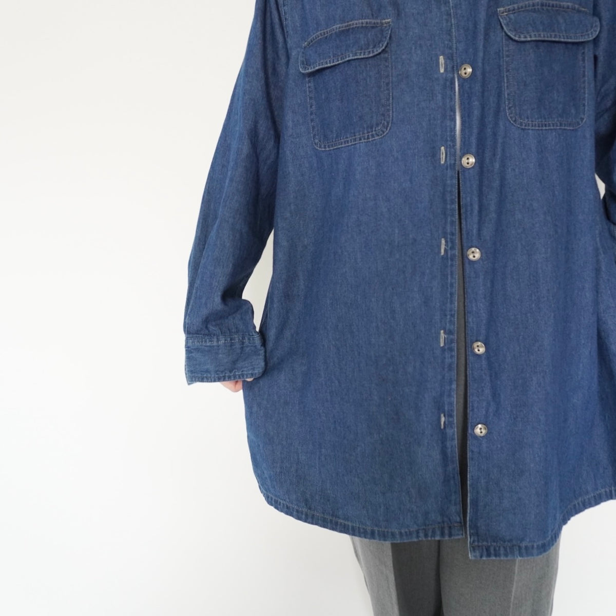 90s Denim Long Shirt