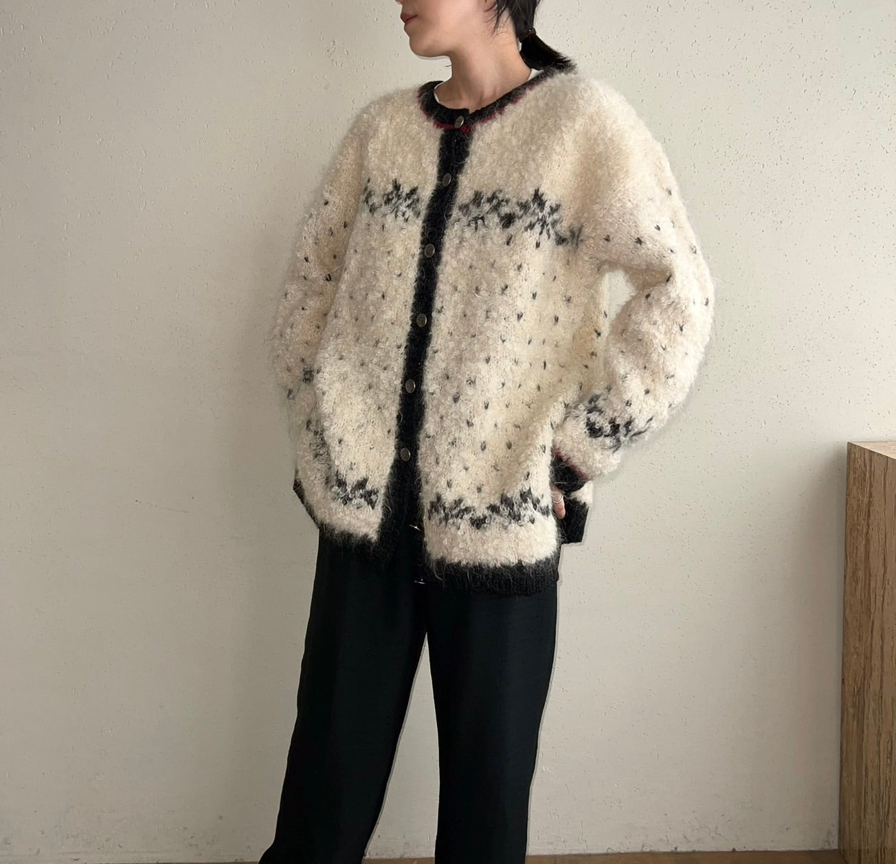 90s Mohair Hand Knit Cardigan