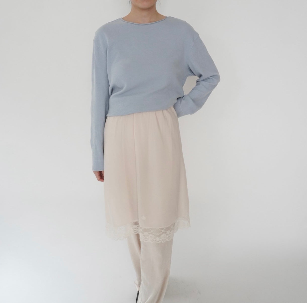 90s Light Blue Top