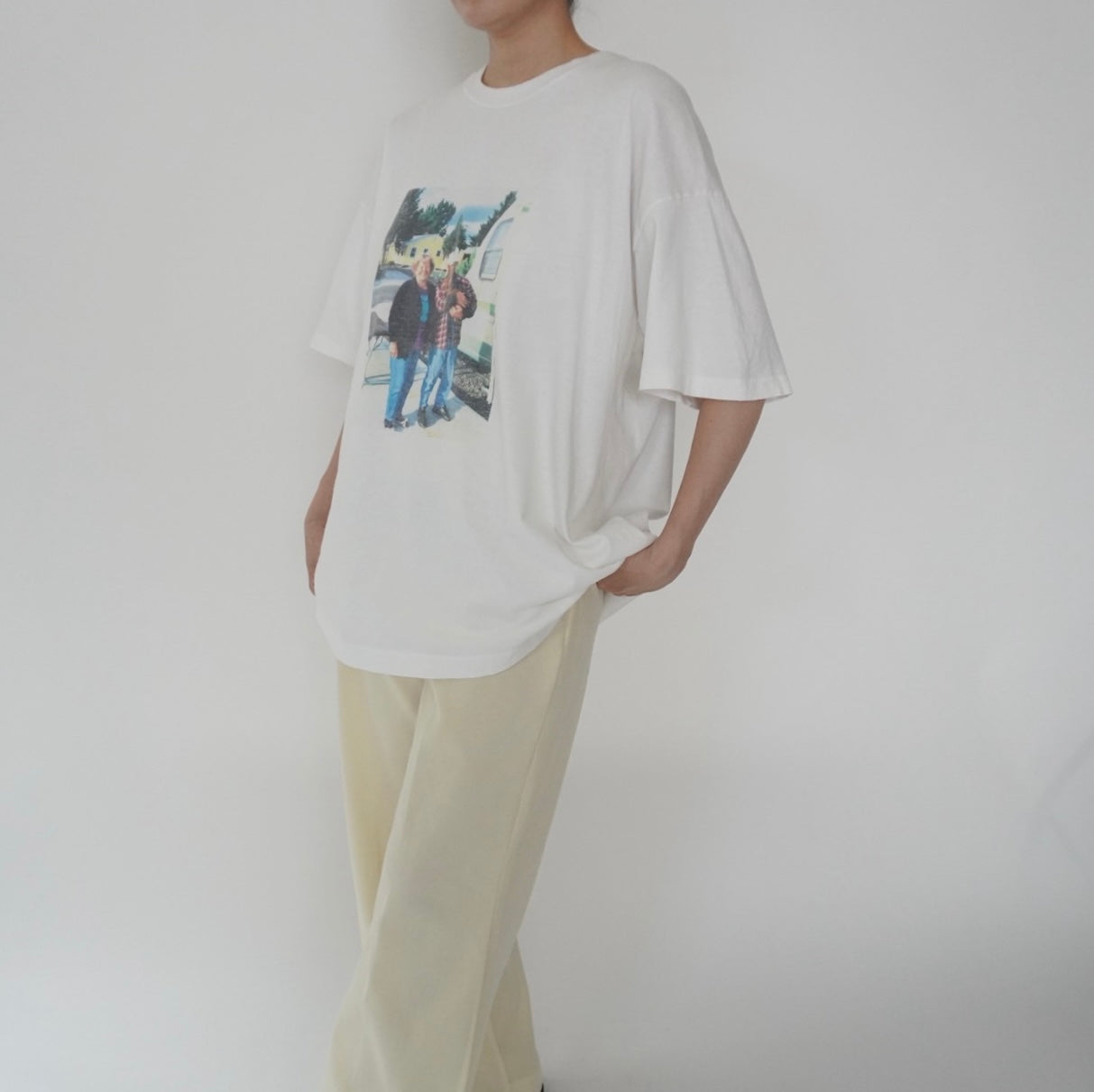 90s Photo Printed  T-shirt Made in Ireland