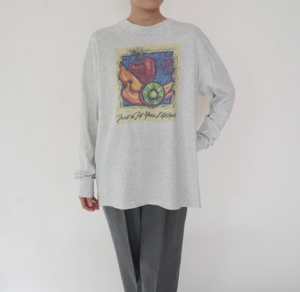 90s Printed Long Sleeves T-shirt Made in USA
