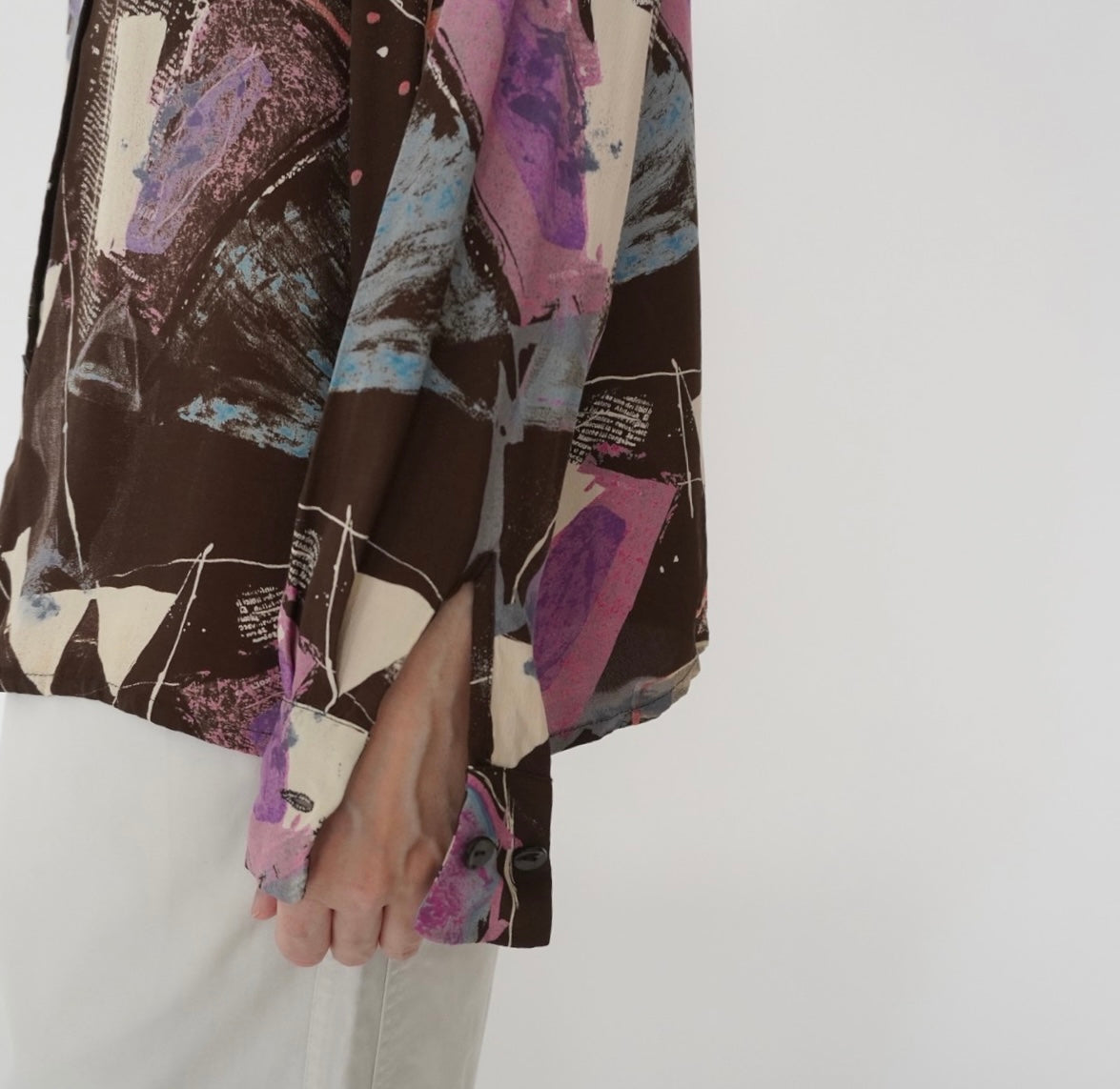 90s Rayon Printed Shirt