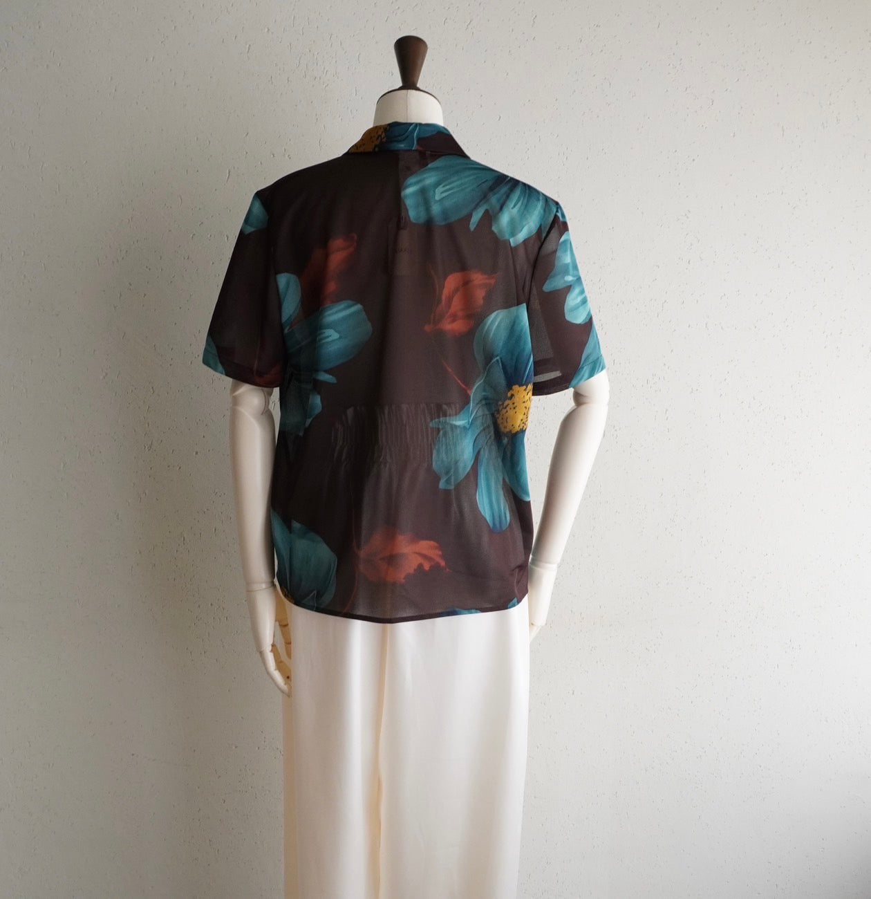 90s Sheer Printed Shirt Made in USA