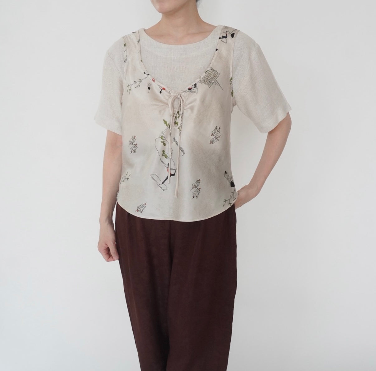 80s Printed Camisole Top