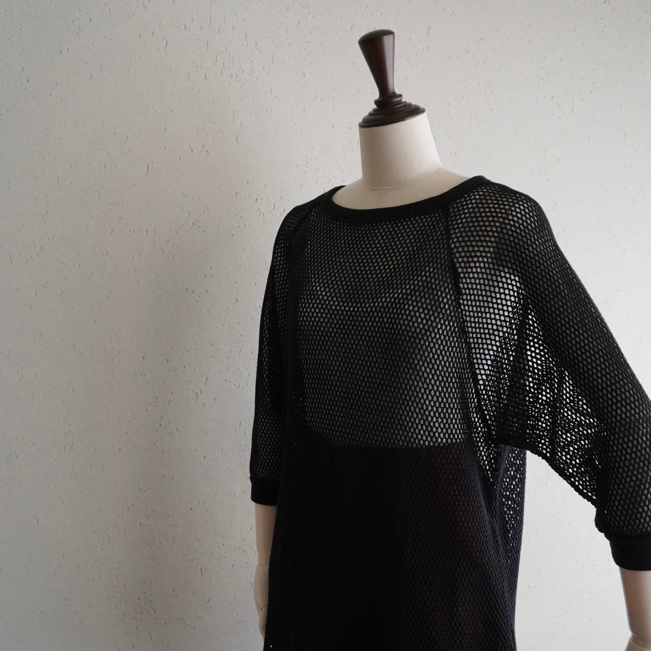 90s Black Mesh Top