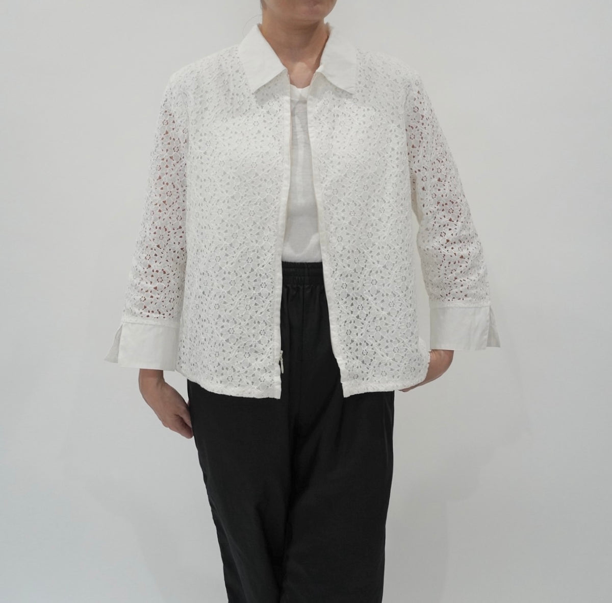 90s Cut Lace Shirt,Jacket Made in USA