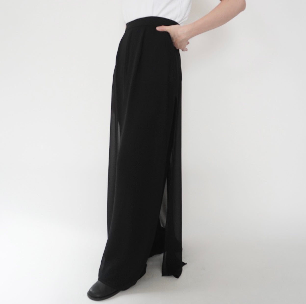 90s Slit Design Wide Pants Made in USA