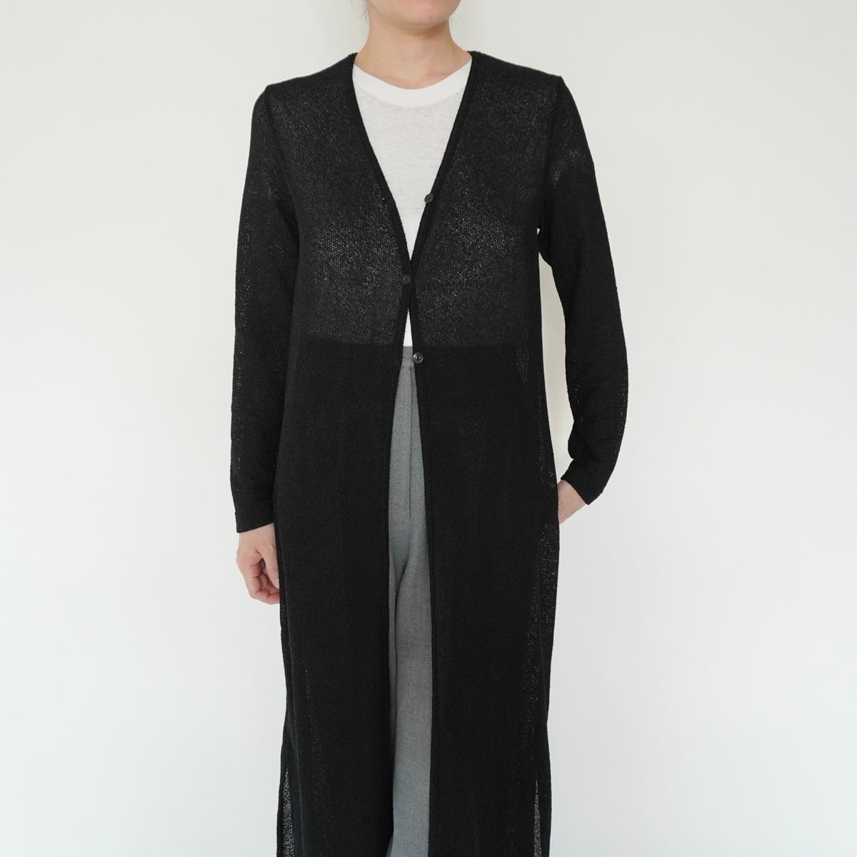 90s EURO Black Long Cardigan