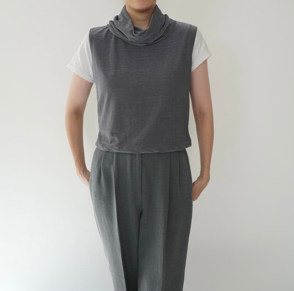 90s Hi Neck Design Top Made in USA