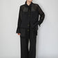 90s Black Mesh Design Shirt, Jacket