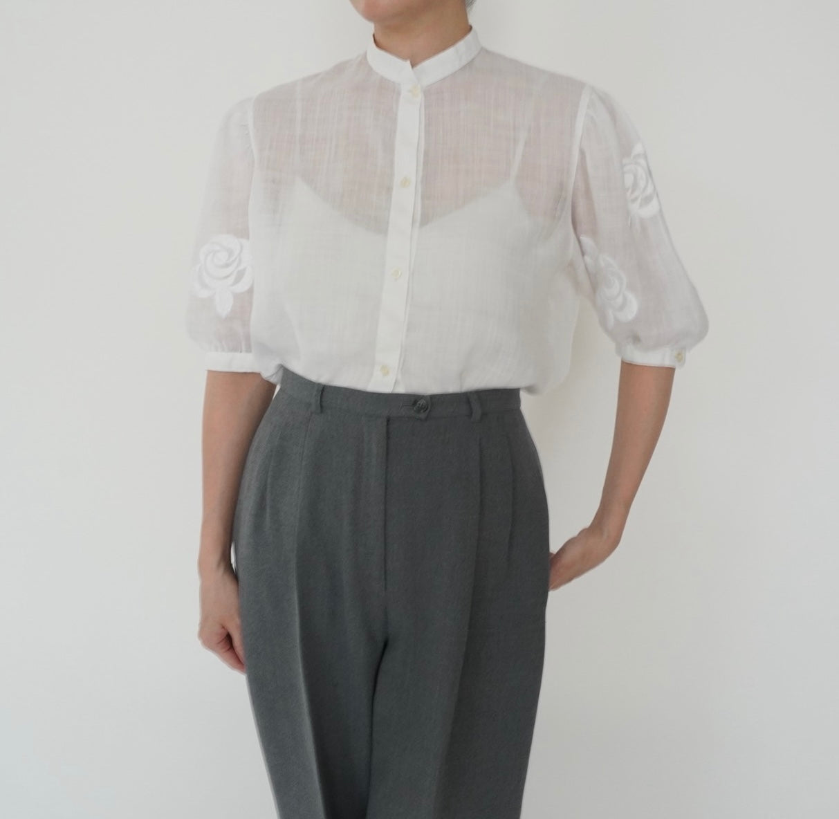 80s Embroidery Design Shirt Made in Italy
