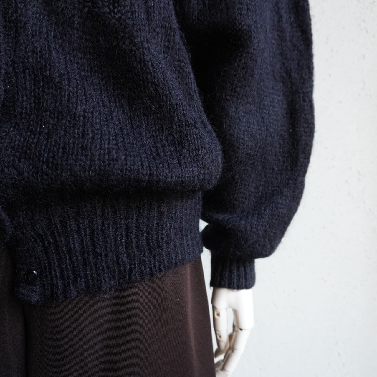 80s EURO Black Mohair Cardigan