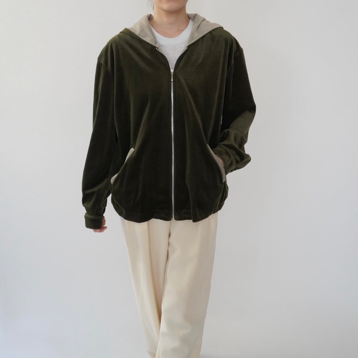 90s Hooded Velour Top