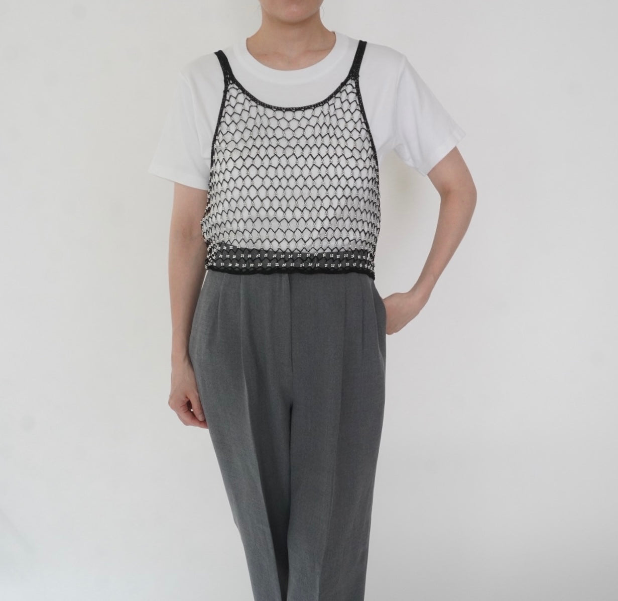 90s Beads Design Camisole Top