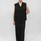 90s Black Vest,Blouse