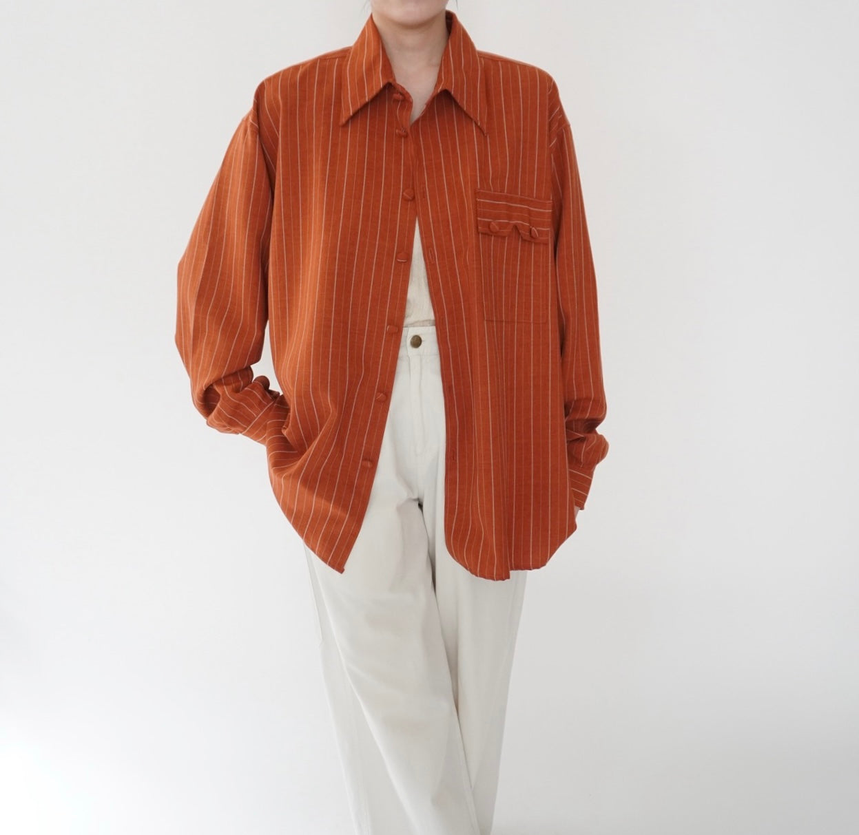 80s Striped Shirt Made in USA