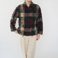 90s Plaid Fringe Light Jacket