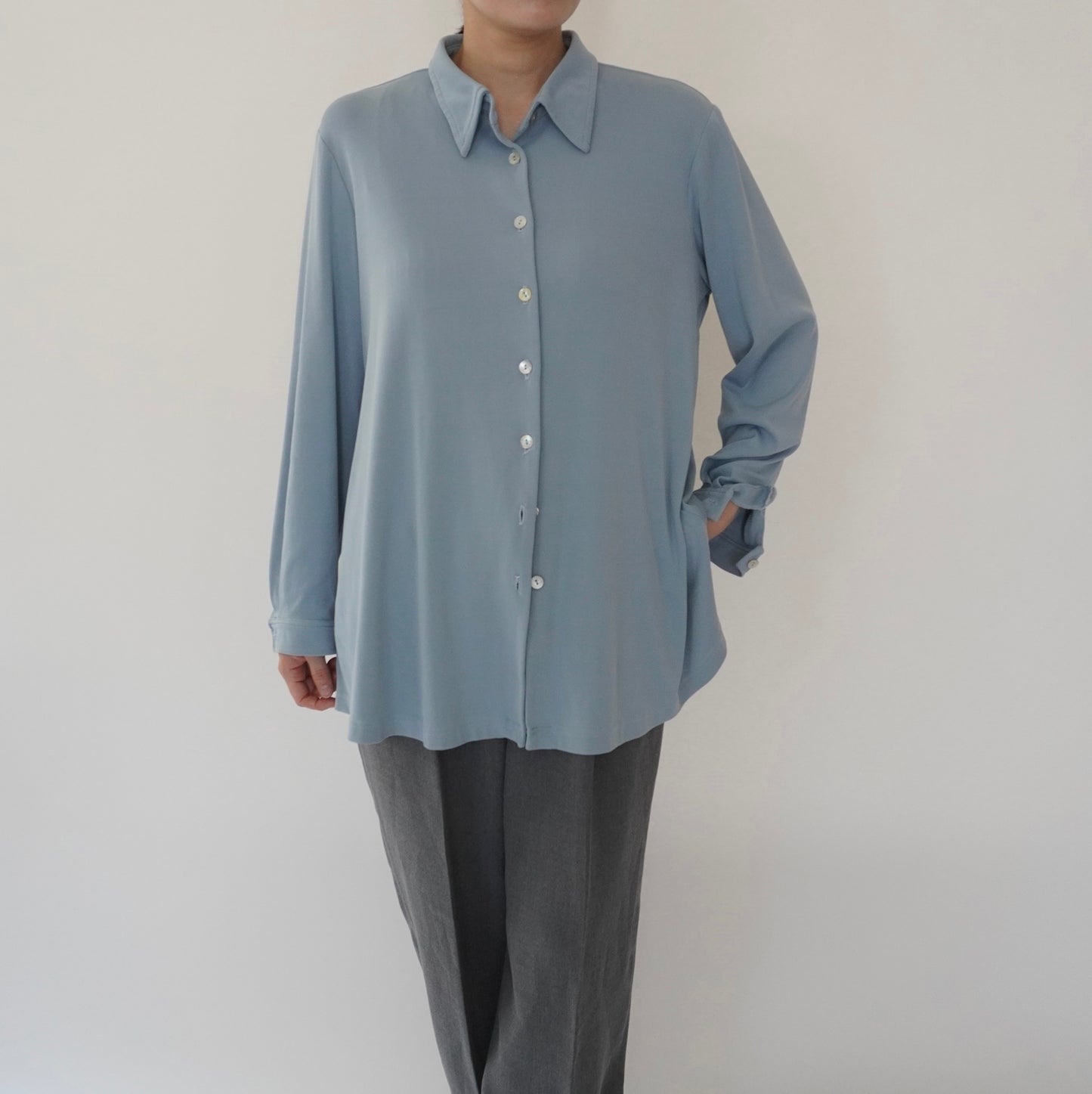 90s Light Blue Shirt Made in USA