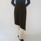 90s Asymmetry Design Ribbed Skirt