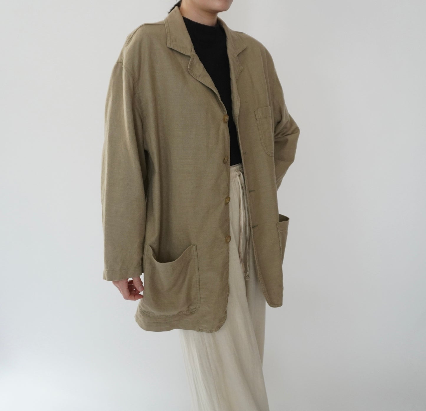 90s Cotton x Linen Light Jacket
