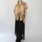 80s Printed Sheer Shirt Made in USA