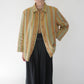 90s "harve benard" Striped Linen Shirt,Jacket