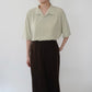 90s Light Green Ribbed Top