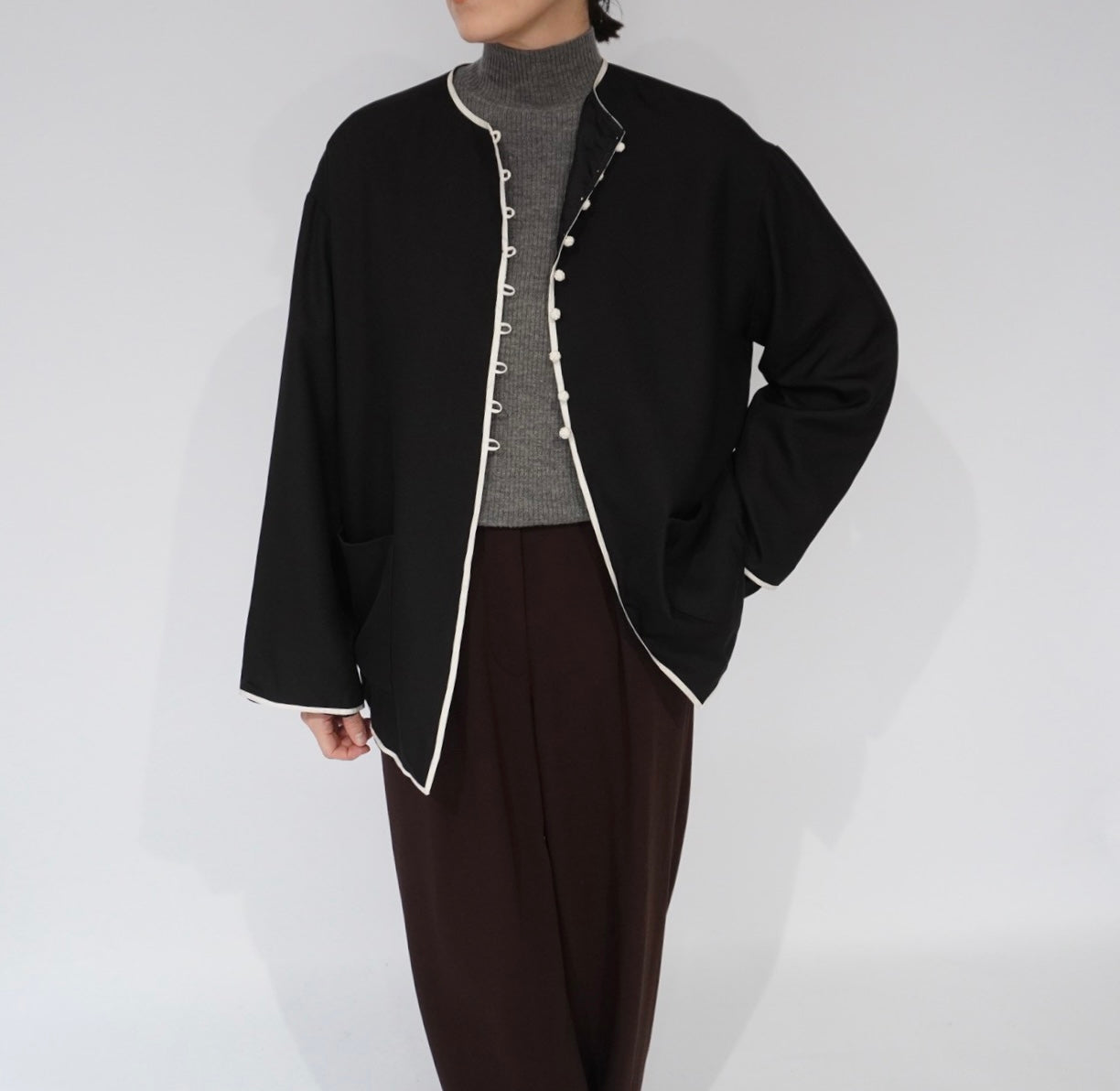 80s Design Silk Blouse,Jacket Made in USA