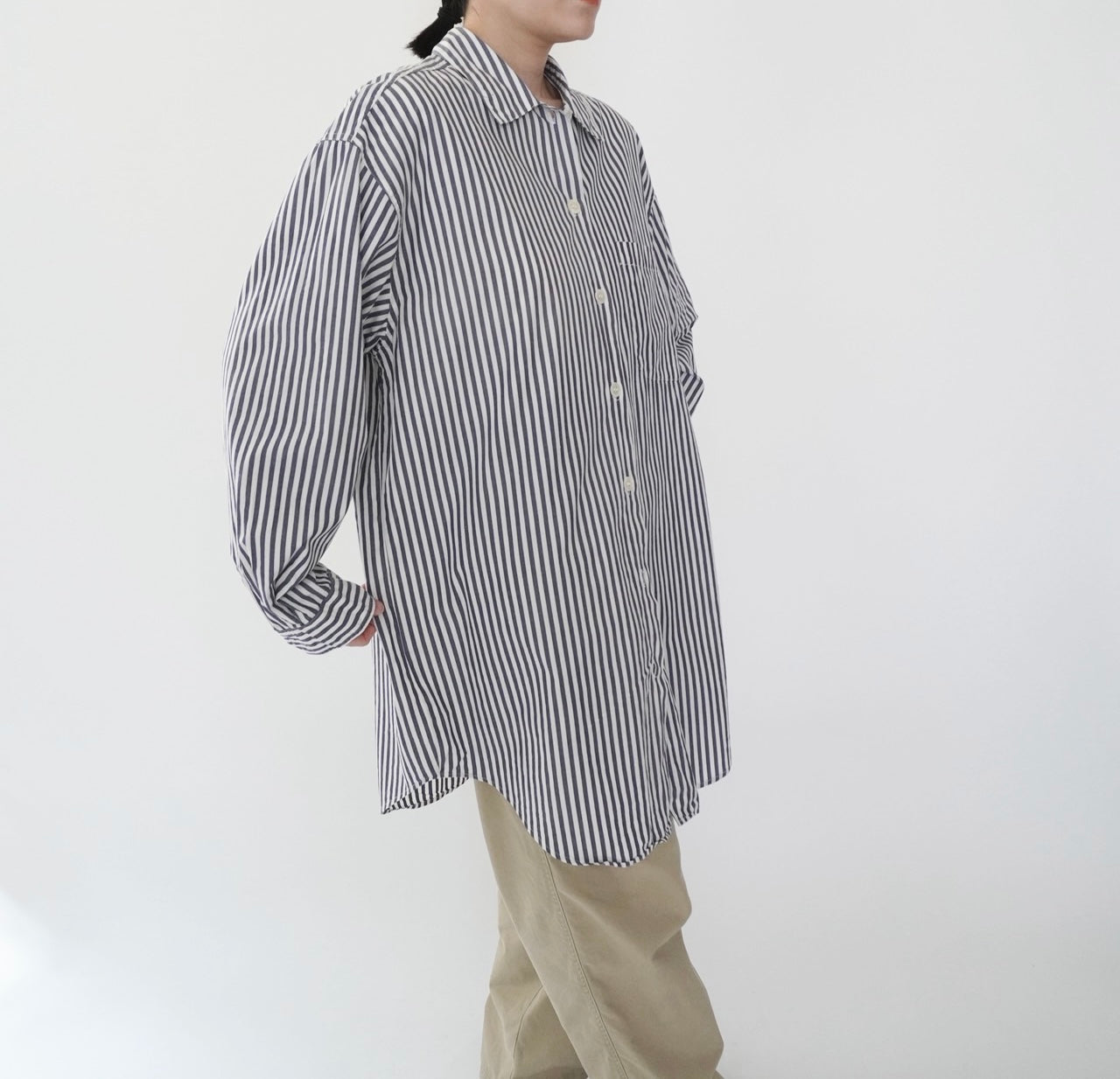 90s "GAP" Striped Long Cotton Shirt