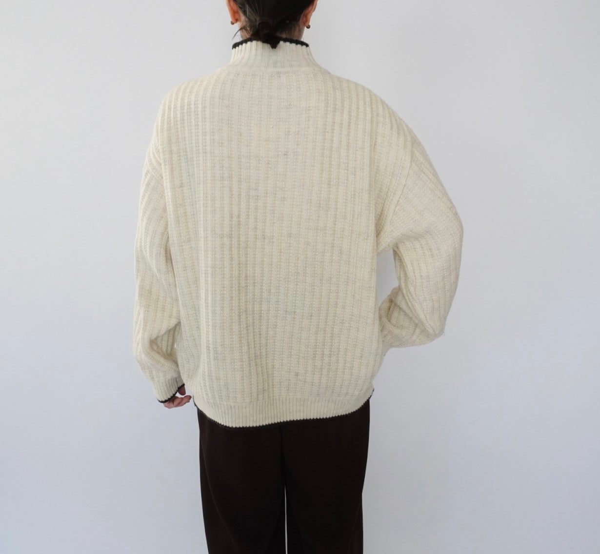 90s Zip Design Knit Made in Italy