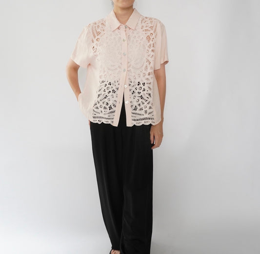 90s Lace Design Shirt