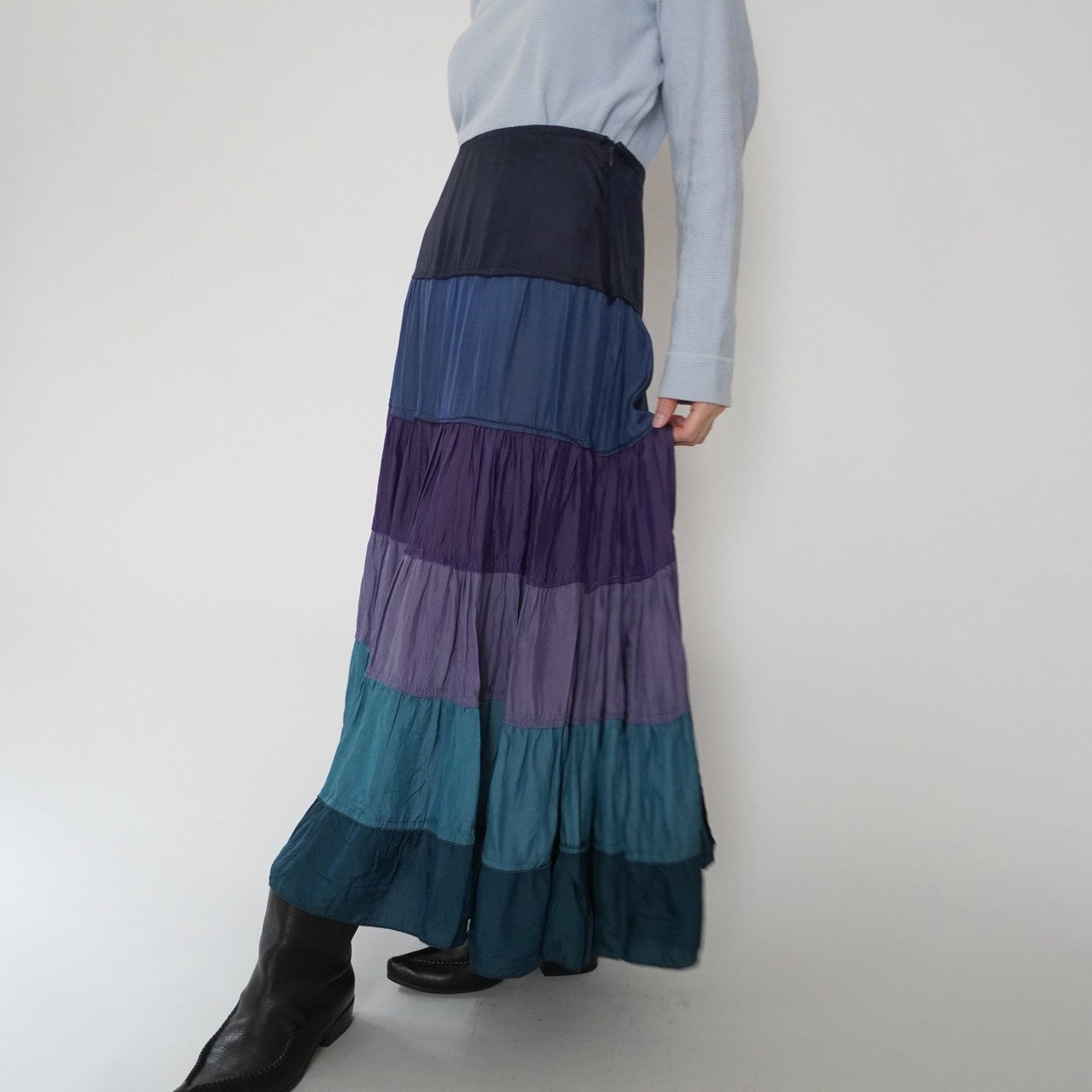 90s Striped Design Skirt Made in Italy