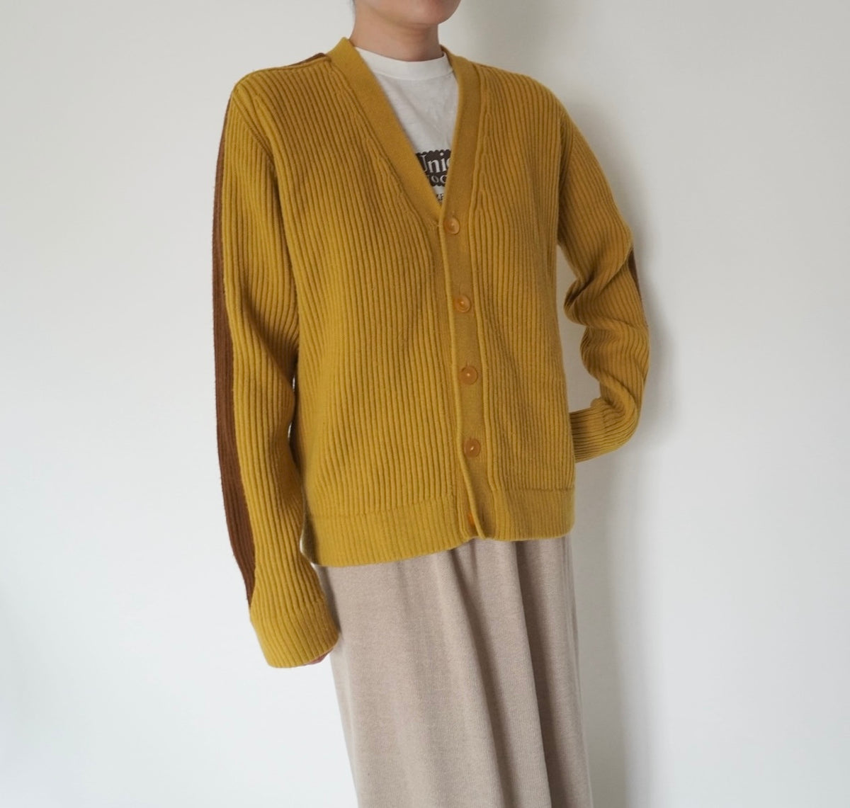 70s Line Design Knit Cardigan
