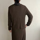 90s Brown Rayon Two-Piece Made in USA