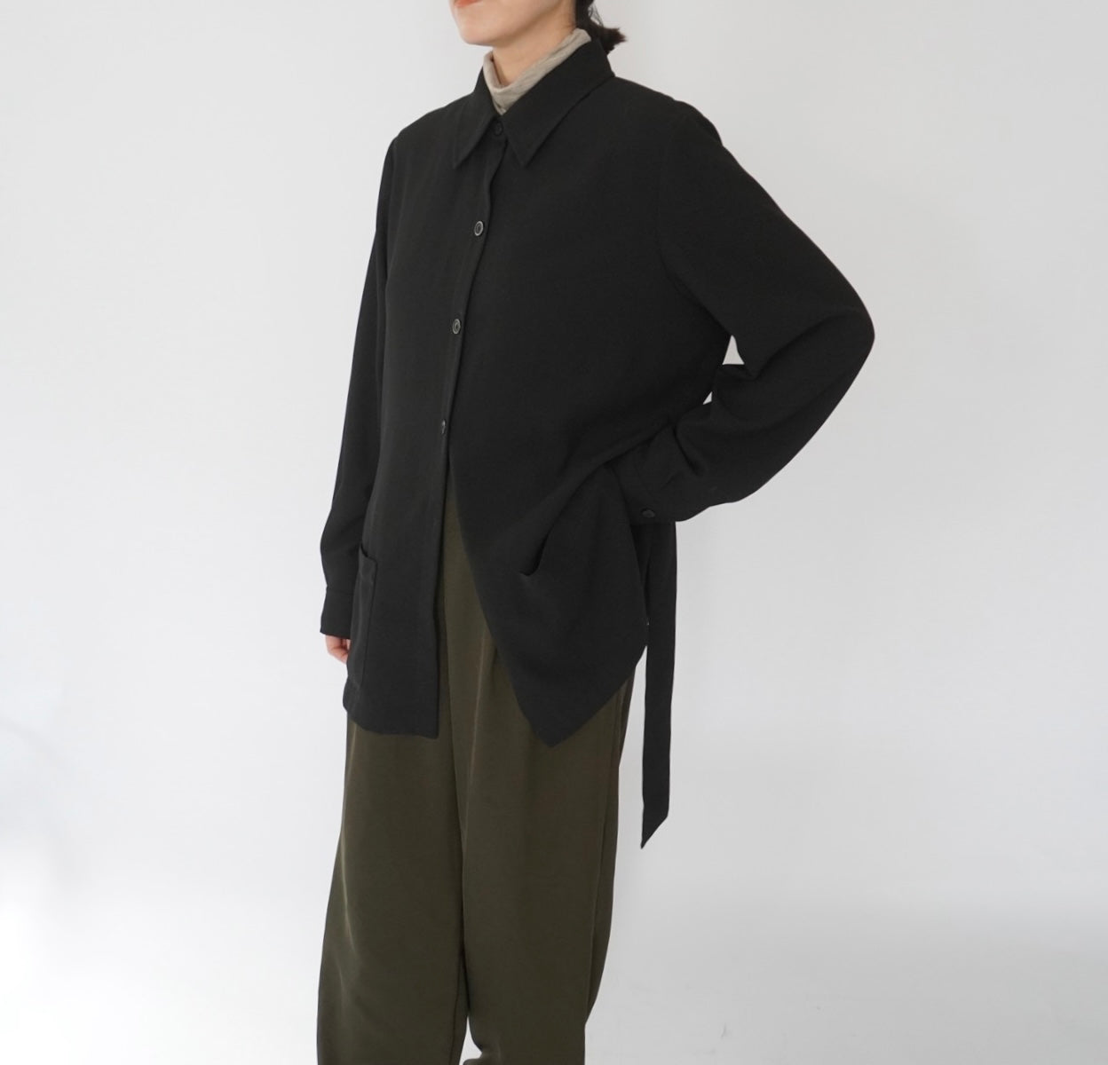 90s Belted Shirt Jacket