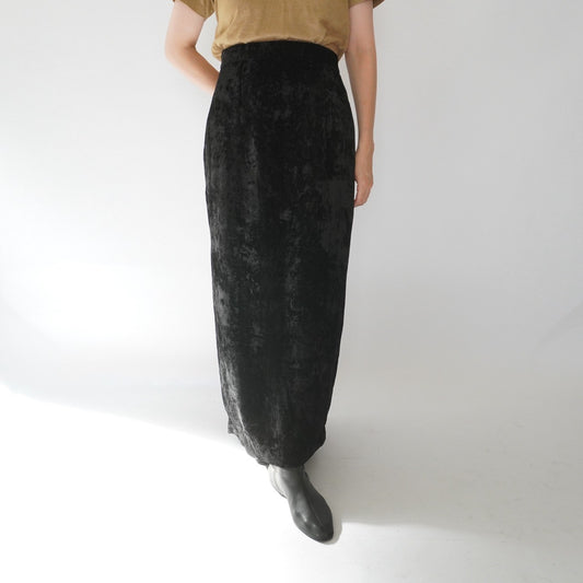 80s  Velour Maxi Skirt