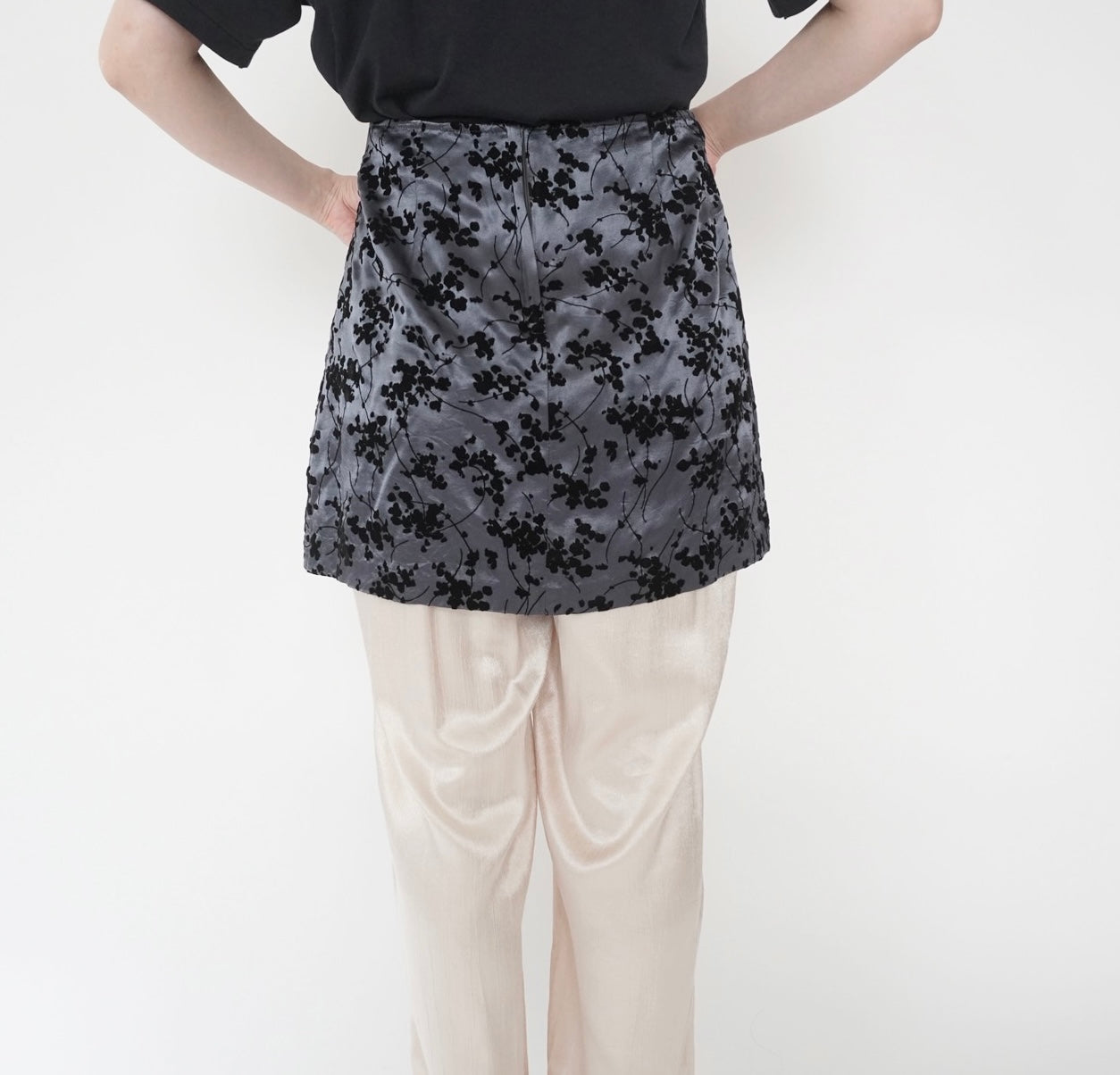 90s Flocky Pattern Skirt  Made in USA