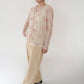 80s Embroidery Sheer Blouse Made in USA