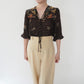 70s Printed Blouse