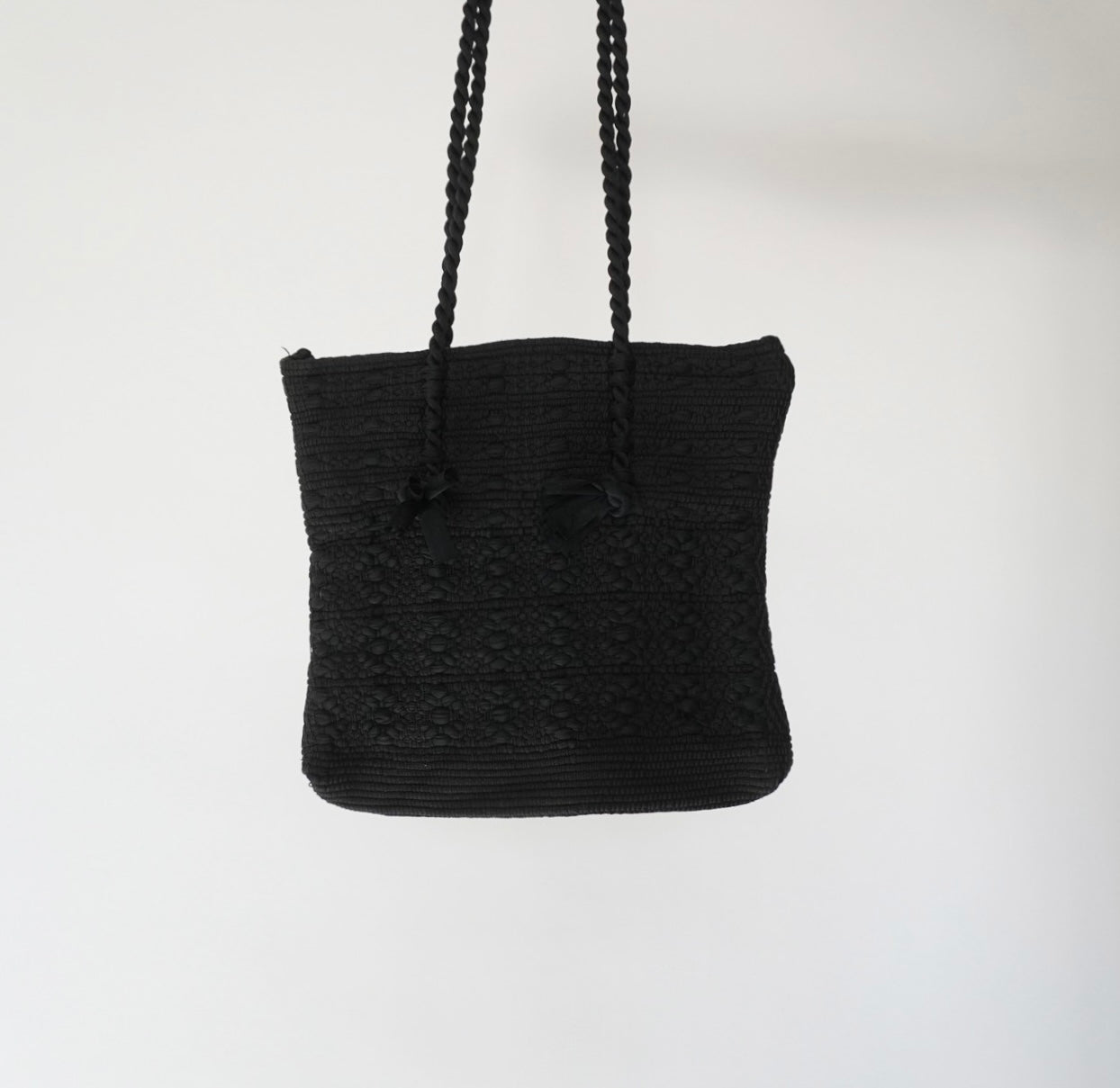 40s Woven Black Bag