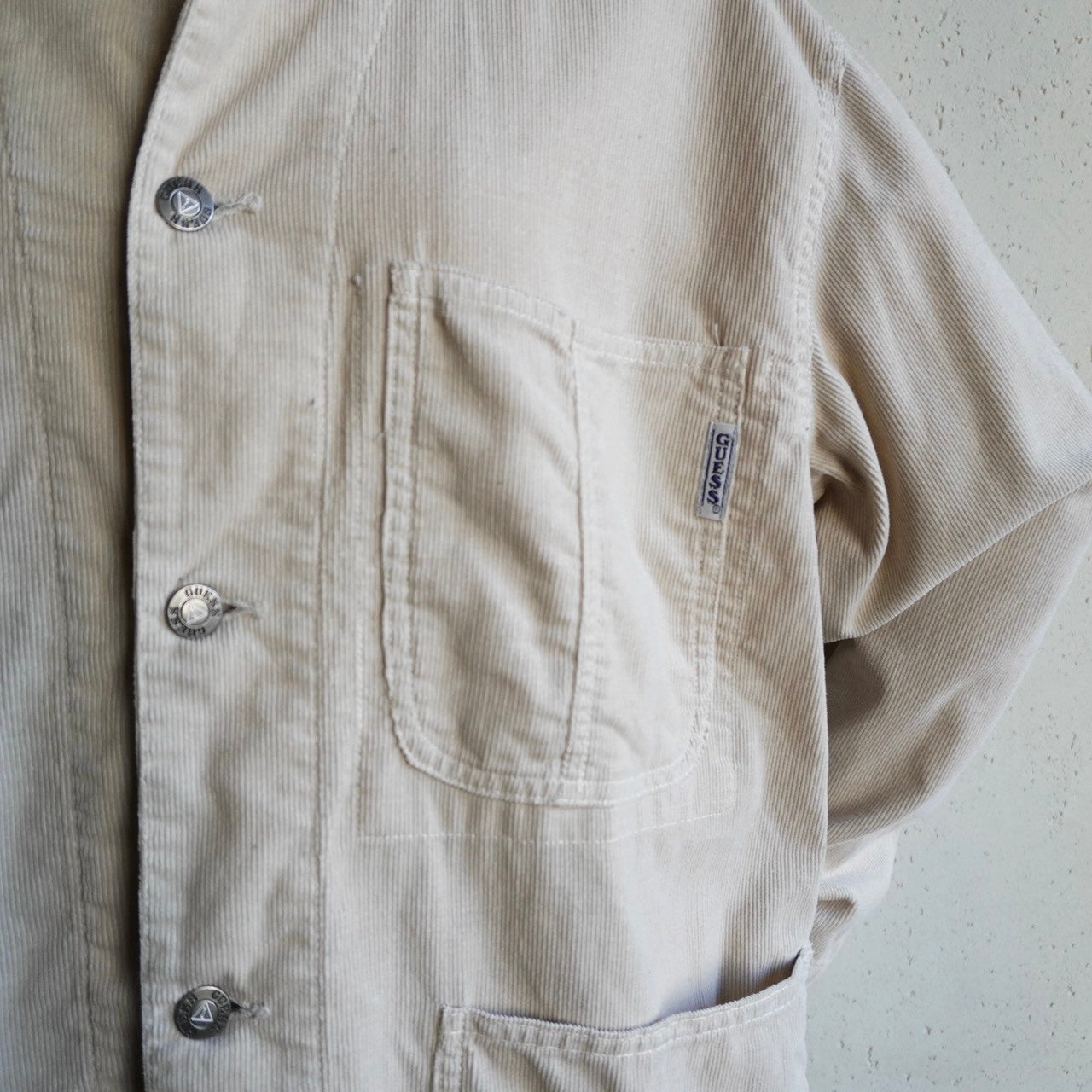 90s "GUESS " Corduroy Shirt,Jacket Made in USA