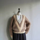 70s V Neck  Mohair Knit
